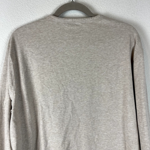 Vince Sueded Jersey Long Sleeve Henley Shirt Mens XL Beige Soft Classic Preppy - Picture 13 of 16